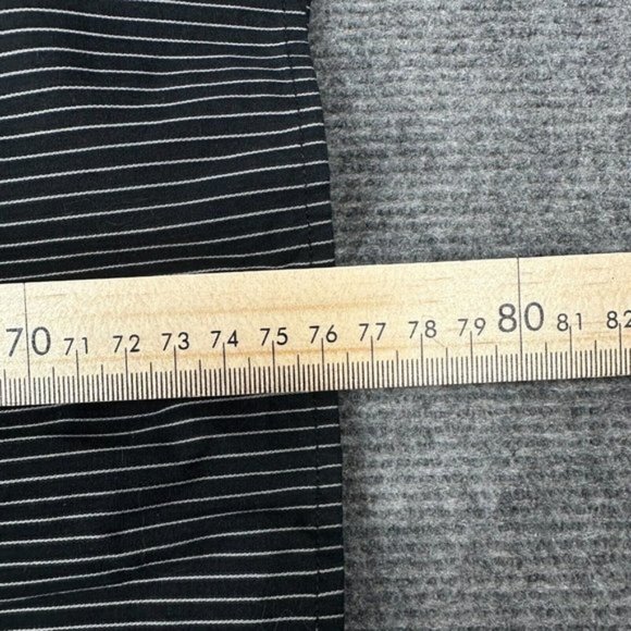 David Smith Shirt Mens Extra Large Black Striped Floral Button Up Modern Comfort - Picture 9 of 9